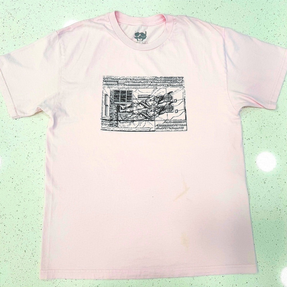 G59 Records Graphic T-Shirt Mens Large Pink Good Rare Streetwear